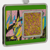 Designs für abstrakte Kunst 2 Rahmen-Ornament Silber (Rechts)