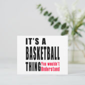 Designs für Basketball Postkarte (Stehend Vorderseite)