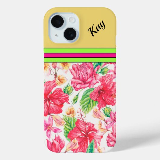 Designs für benutzerdefinierte tropische Blume Case-Mate iPhone Hülle (Rückseite)