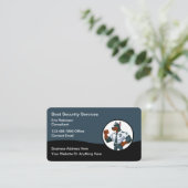 Designs für coole Security Services Business Card Visitenkarte (Stehend Vorderseite)