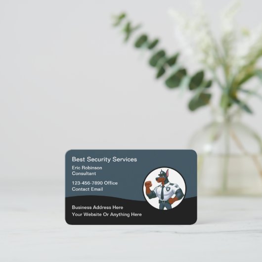 Designs für coole Security Services Business Card Visitenkarte (Stehend Vorderseite)