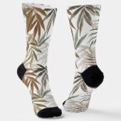 Designs für den tropischen Leaf Golden Holzkohle Socken (Gewinkelt)