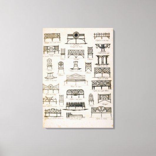 Designs für Gartensitze, von 'A Compendium von Dr. Leinwanddruck (Vorderseite)