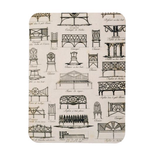 Designs für Gartensitze, von 'A Compendium von Dr. Magnet (Vertikal)