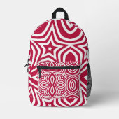 Designs für Smart Love White & Red Star Art Muster Bedruckter Rucksack (Vorderseite)