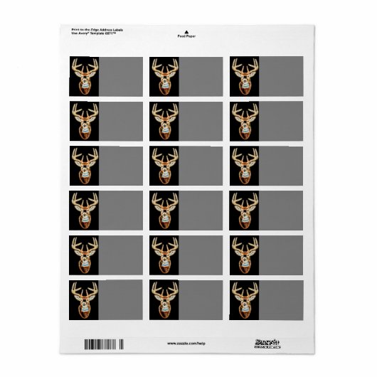 Designs von Hirschkopf Energy Spirit Adressaufkleber (Vorne)