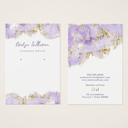 Designschmuckkarte aus Lavendel (Vorne & Hinten)