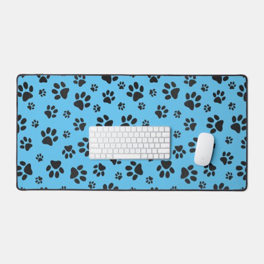 Designschreibmatte für schwarze Paw Schreibtischunterlage (Tastatur & Maus)
