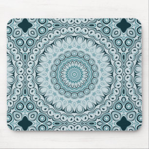 DesignShades von Blue Kaleidoskop-Blume Mousepad