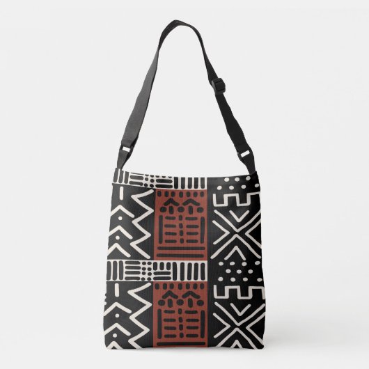 Designtasche für afrikanische Muds Tragetaschen Mit Langen Trägern (Rückseite)