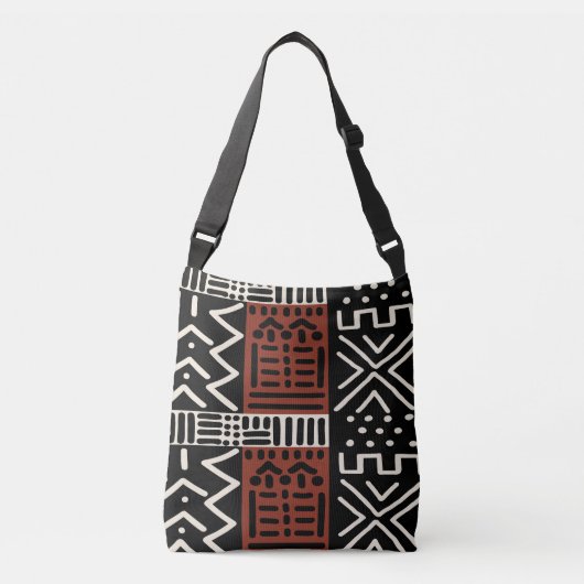 Designtasche für afrikanische Muds Tragetaschen Mit Langen Trägern (Vorderseite)