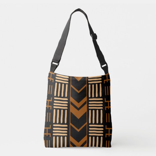 Designtasche für afrikanische Muds Tragetaschen Mit Langen Trägern (Vorderseite)