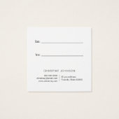 Designterminkarte für rosa Kreis (Rückseite)