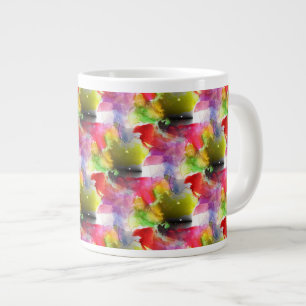 Designtextur rot, gelbe Aquarellfarbe Jumbo-Tasse