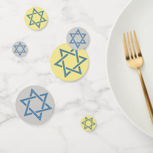 Designtisch Confetti für blaue jüdische Sterne Konfetti