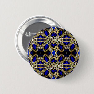 designvoll türkisfarbenes Gold silberblau Button