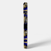 designvoll türkisfarbenes Gold silberblau Case-Mate iPhone Hülle (Rückseite / Links)