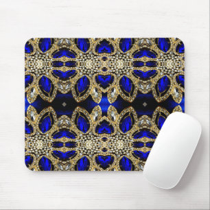 designvoll türkisfarbenes Gold silberblau Mousepad