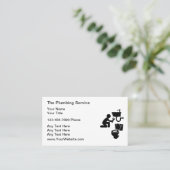 Designvorlage für einfache Klempner-Visitenkarten Visitenkarte (Stehend Vorderseite)