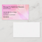 Designvorlage für einfache Massage-Visitenkarten Visitenkarte (Vorne/Hinten)