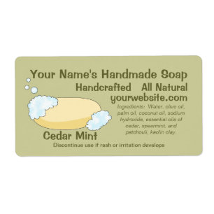 Designvorlage für hausgemachte Natural-Soap-Labels