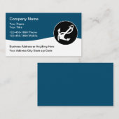 Designvorlage für moderne Nautic Business Cards Visitenkarte (Vorne/Hinten)