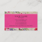 Designvorlage für Rosa und Blau Blumen Visitenkarte (Rückseite)