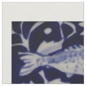 Designwerkstoffe für blaue und weiße Koi-Teiche Stoff (Nahaufnahme)