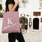 Designy Leopard Print Custom Monogram & Name Tasche