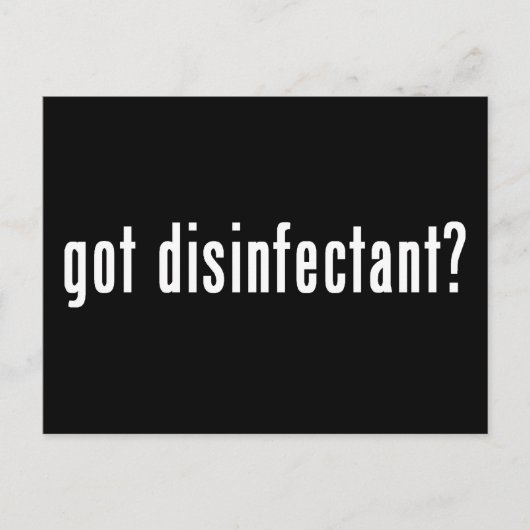 Desinfektionsmittel got? postkarte (Vorderseite)