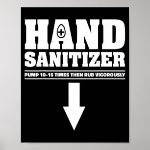 Desinfektionsmittelpumpe 10-15 Mal kräftig reiben  Poster