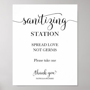 Desinfektionsstation Verbreite Liebe, nicht Keime  Poster