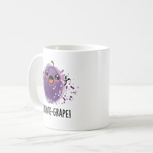 Desinte-Traube Funny Disintegration Traubenpun Kaffeetasse (Vorderseite Links)