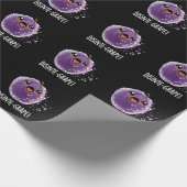 Desinte-Traube Funny Grape Pun Dark BG Geschenkpapier (Ecke)