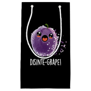 Desinte-Traube Funny Grape Pun Dark BG Kleine Geschenktüte