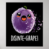 Desinte-Traube Funny Grape Pun Dark BG Poster (Vorne)