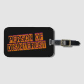 Desinteresse Gepäckanhänger (Vorderseite (Horizontal))