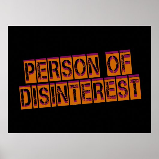Desinteresse Poster (Vorne)