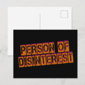 Desinteresse Postkarte (Vorne/Hinten)