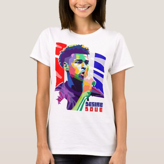Desire Doue WPAP-Porträt  T-Shirt (Vorderseite)
