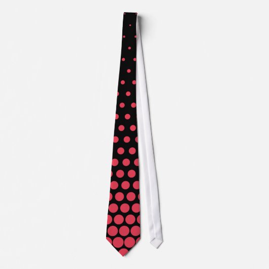 Desire Polka Dot Modern Black Krawatte (Vorderseite)