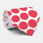 Desire Polka Dot Modern White Krawatte (Gerollt)