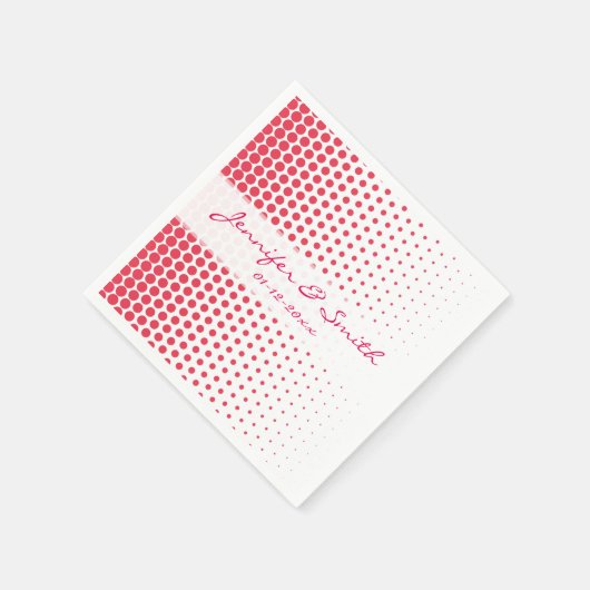 Desire Polka Dot Modern White Serviette (Ecke)