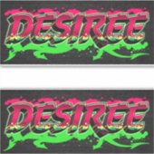Desiree Vorname Name Graffiti Aufkleber Sticker (Vorderseite)