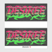 Desiree Vorname Name Graffiti Aufkleber Sticker (Blatt)