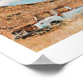 Desised Car Landscape Namibia Savannah Poster (Ecke)