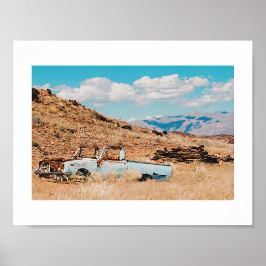 Desised Car Landscape Namibia Savannah Poster (Vorne)