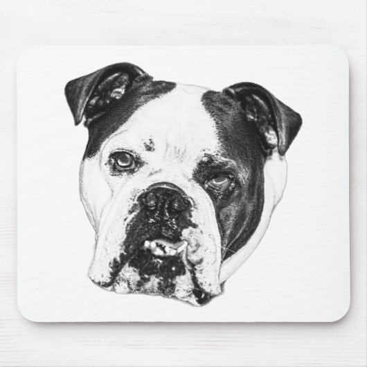 Desk Calm Bulldog Mousepad (Vorne)
