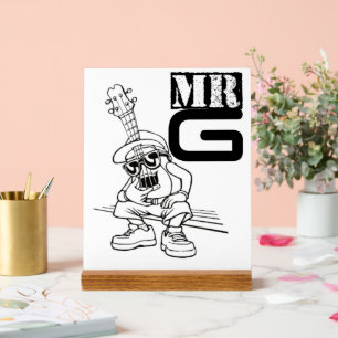 Desk Décor Musician décor Streetwear Illustration Acrylschild