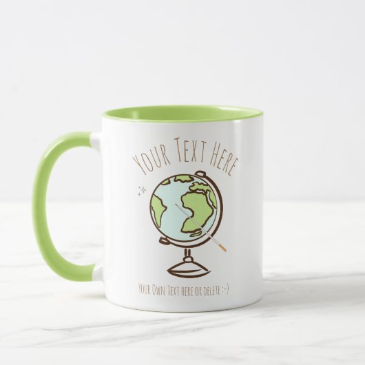 Desk Globe. Geografie-Lehrer Geschenkvorlage. Tasse (Links)